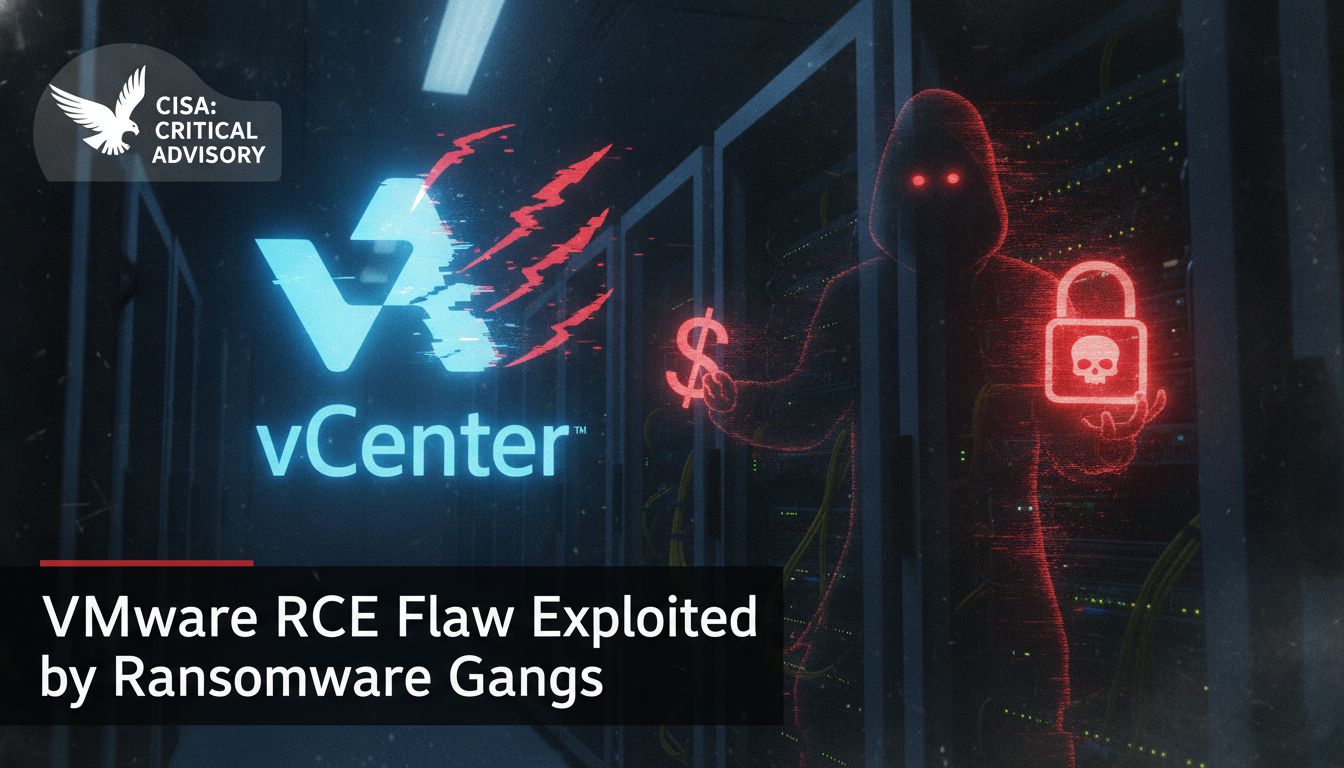 33. CISA: Critical VMware RCE flaw now exploited by ransomware gangs