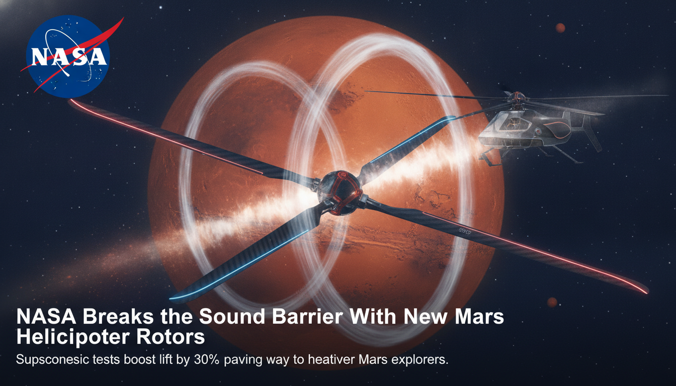 27. NASA Breaks the Sound Barrier With New Mars Helicopter Rotors